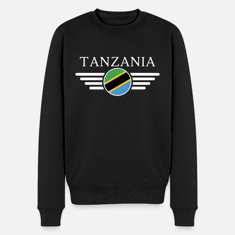Ich liebe Tansania, Eleganz Stil Design T-Shirt - Männer Premium Bio Pullover - Schwarz