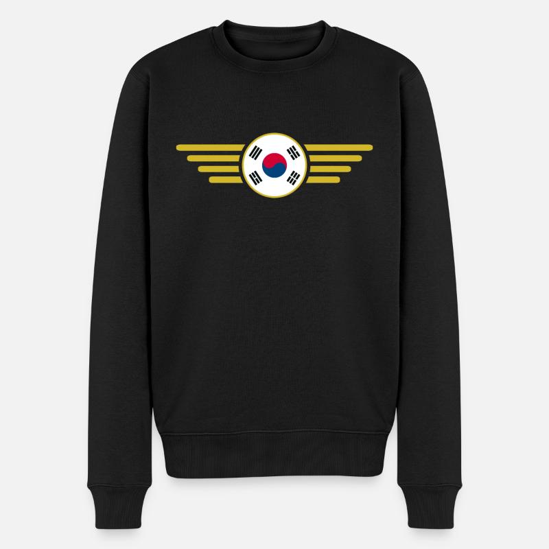 Ich liebe Südkorea, Eleganz Stil Design T-Shirt - Männer Premium Bio Pullover - Schwarz