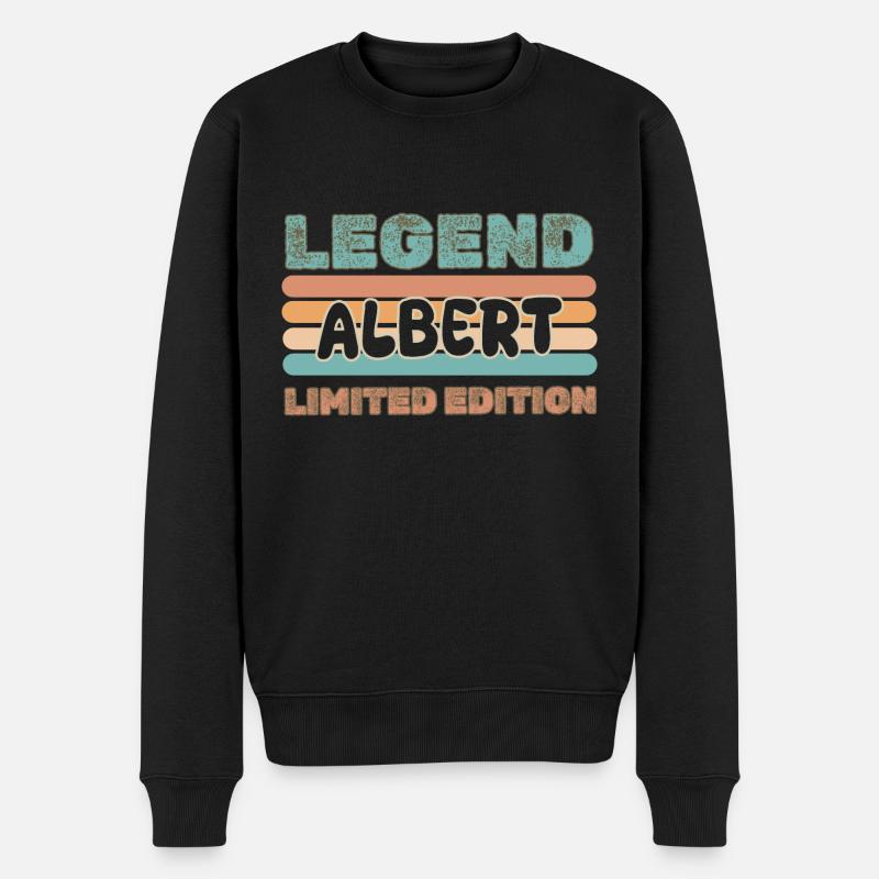 Vorname Albert - Männer Premium Bio Pullover - Schwarz