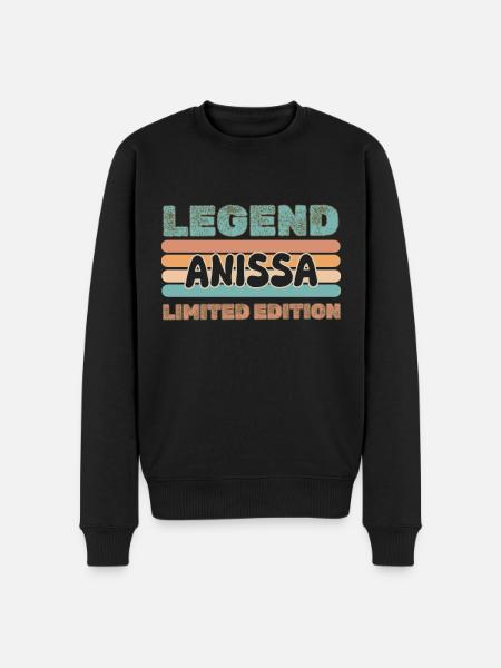 Gift for Anissa - Men's Premium Organic Jumper - black
