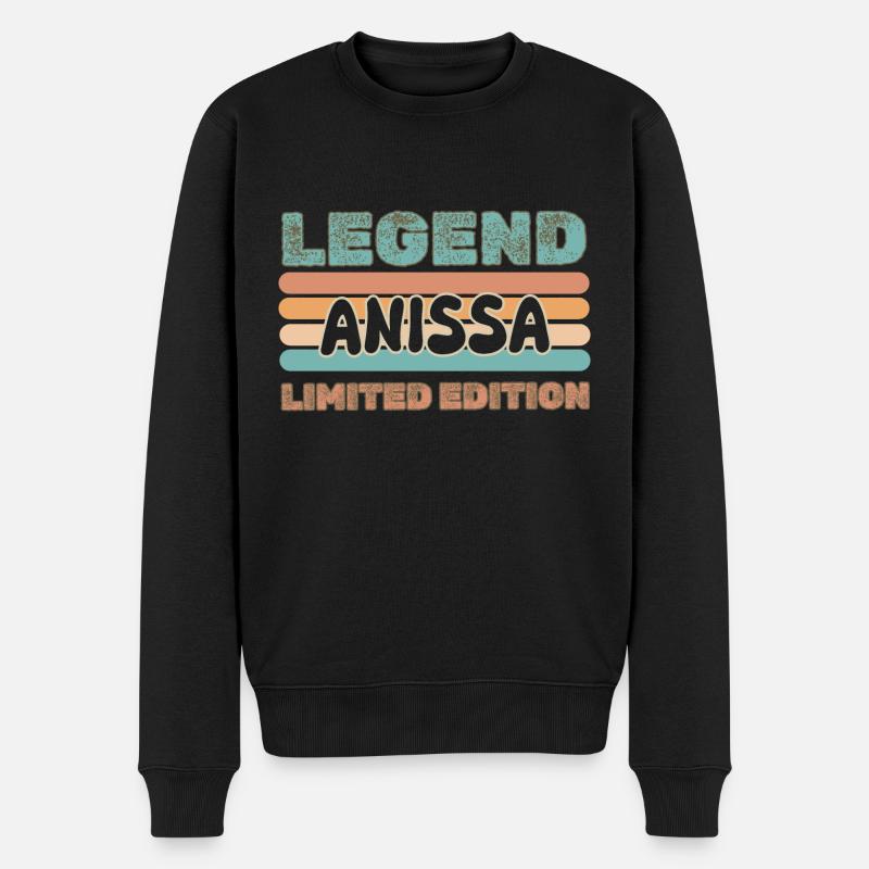 Geschenk für Anissa - Männer Premium Bio Pullover - Schwarz