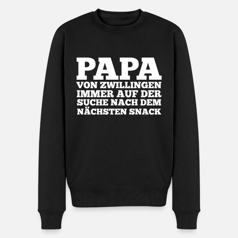 Papa de jumeaux - Pull Premium bio Homme - noir