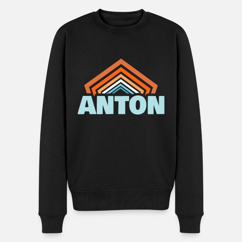 Anton - Männer Premium Bio Pullover - Schwarz