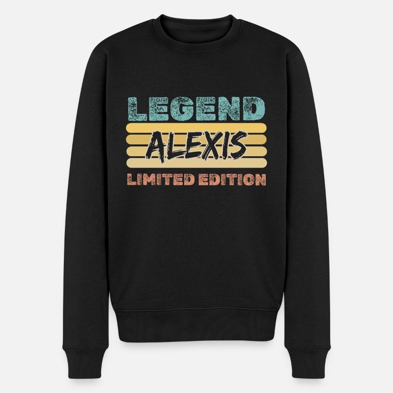Alexis - Männer Premium Bio Pullover - Schwarz