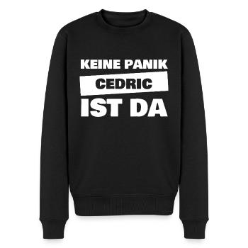 Vorname Cedric - Männer Premium Bio Pullover - Schwarz - Vorne - Nico (187cm)