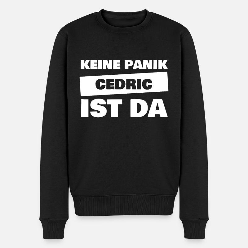 First name Cedric - Men's Premium Organic Jumper - black