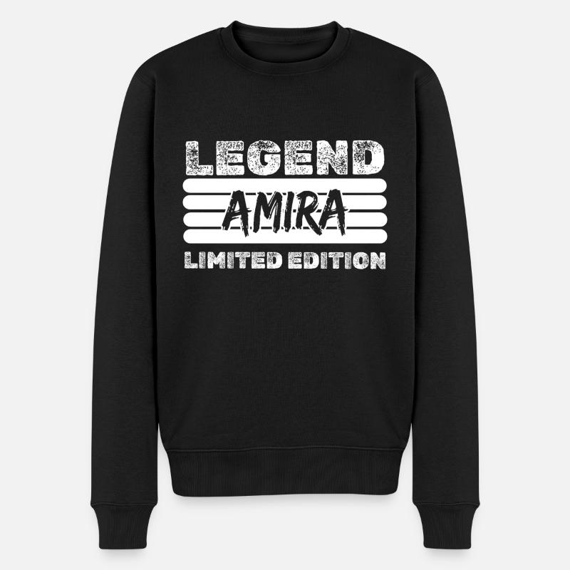 Prénom Amira - Pull Premium bio Homme - noir
