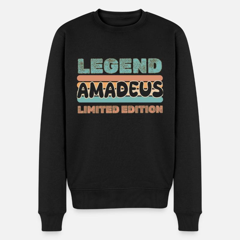 Amadeus comme prénom - Pull Premium bio Homme - noir