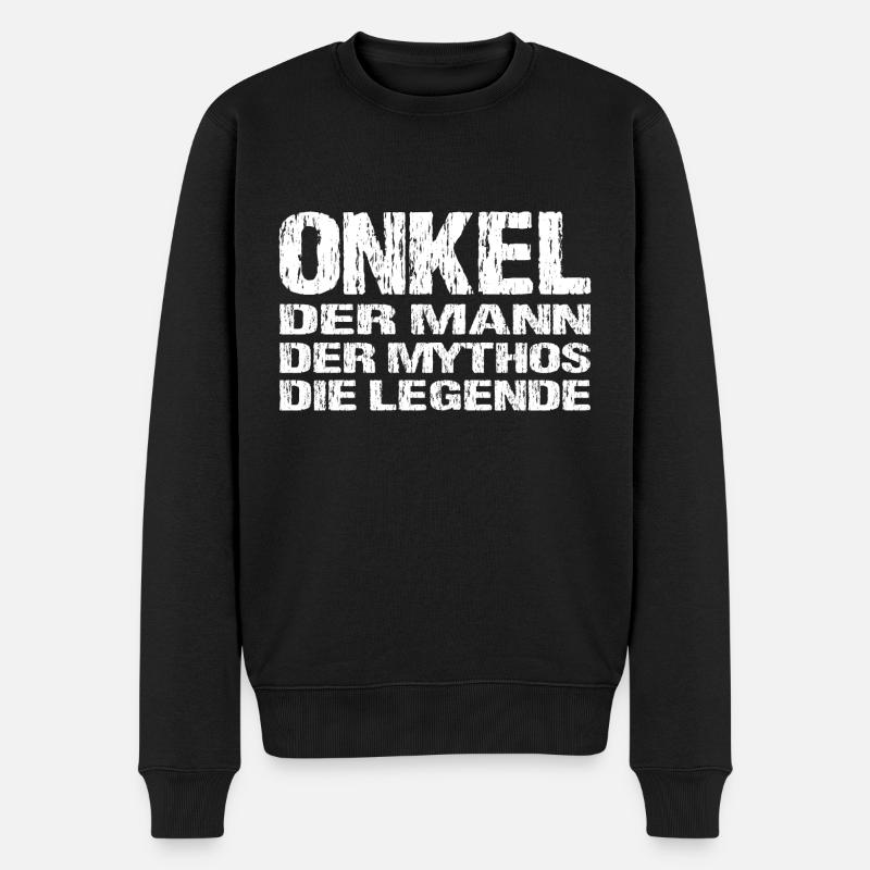 Onkel - Männer Premium Bio Pullover - Schwarz