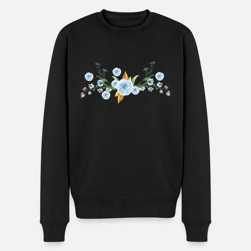 Fleurs - Pull Premium bio Homme - noir