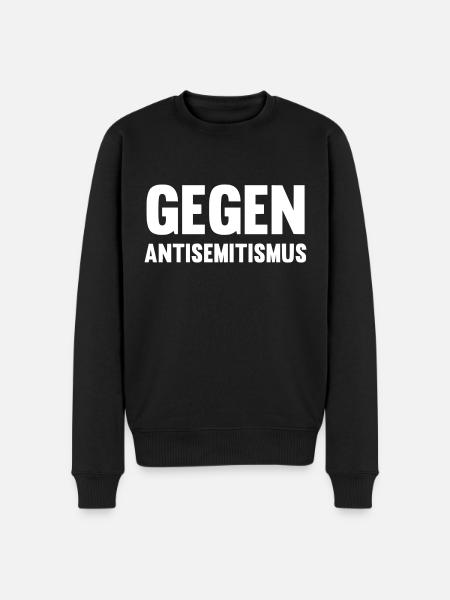 Gegen Antisemitismus - Männer Premium Bio Pullover - Schwarz