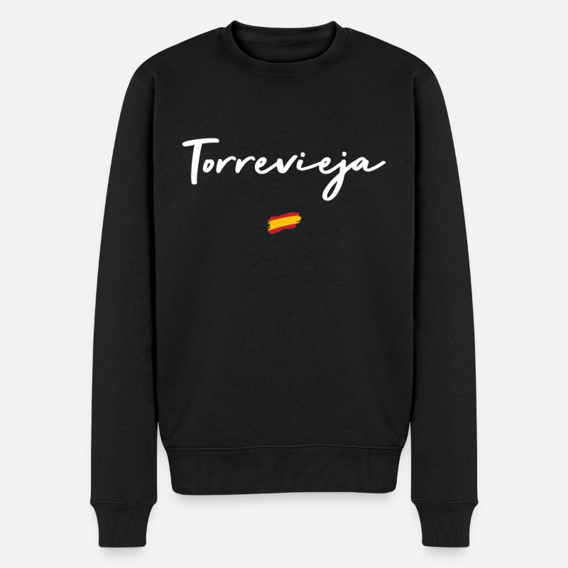 Torrevieja - Männer Premium Bio Pullover - Schwarz