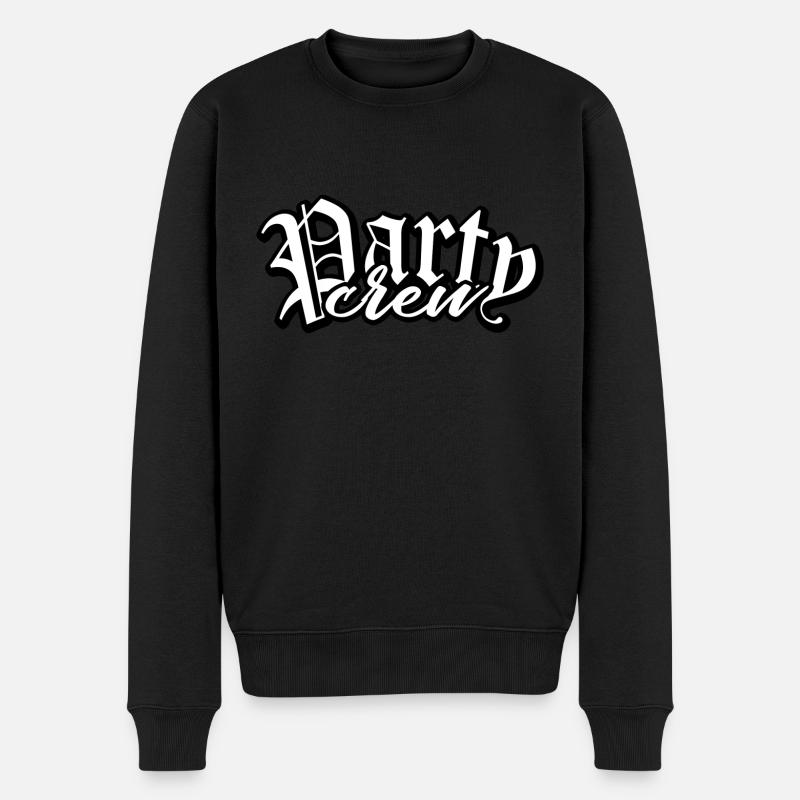 party partycrew partymonster dj deejay disco crew - Männer Premium Bio Pullover - Schwarz