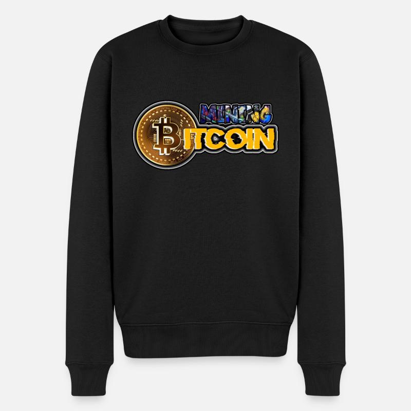 Bitcoin Mining - Männer Premium Bio Pullover - Schwarz