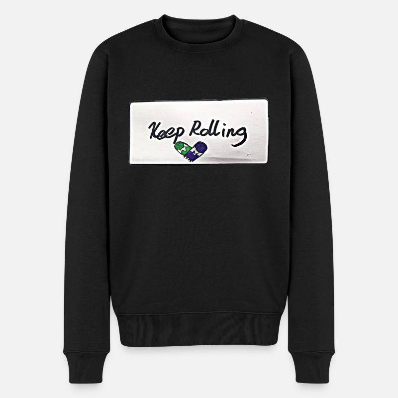 Continuez à rouler en blanc - Pull Premium bio Homme - noir