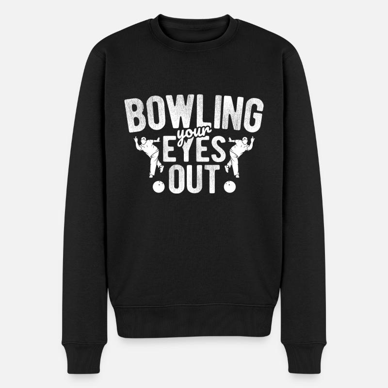Bowling - Männer Premium Bio Pullover - Schwarz