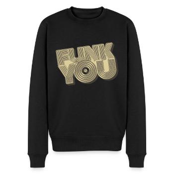 Funk You - Männer Premium Bio Pullover - Schwarz - Vorne - Nico (187cm)