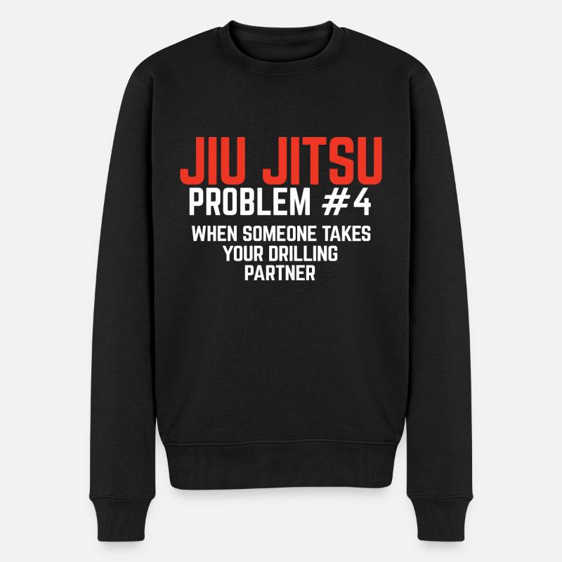 BJJ Jiu Jitsu - Männer Premium Bio Pullover - Schwarz