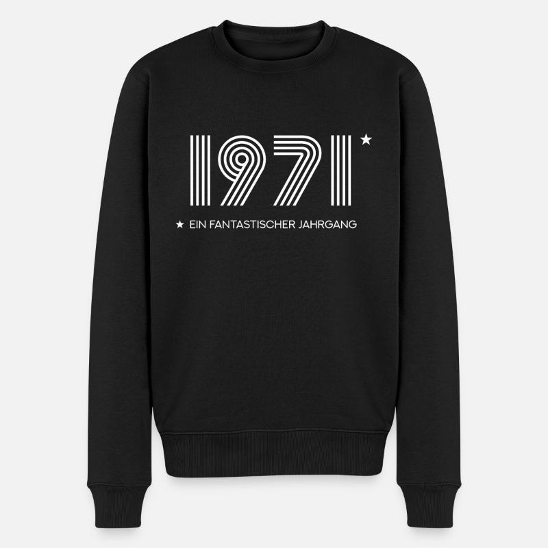 Fantastischer Jahrgang 1971 Geboren 1971 - Männer Premium Bio Pullover - Schwarz