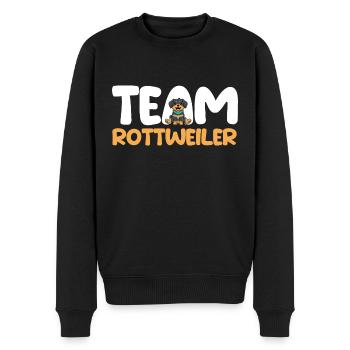 Hund Rottweiler - Männer Premium Bio Pullover - Schwarz - Vorne - Nico (187cm)