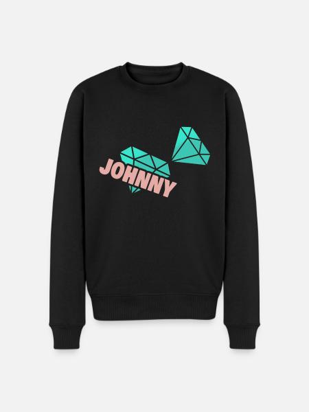 Papa Johnny - Männer Premium Bio Pullover - Schwarz