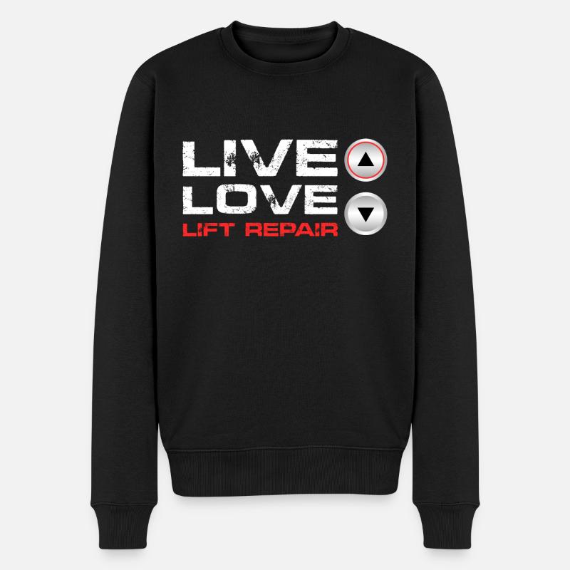 Réparation Live Love Lift - Pull Premium bio Homme - noir