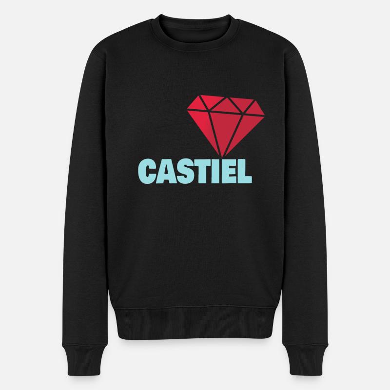 Kostbar Castiel - Männer Premium Bio Pullover - Schwarz