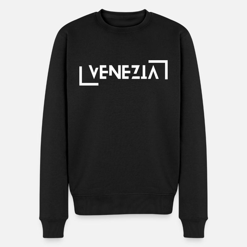 Venezia - Männer Premium Bio Pullover - Schwarz