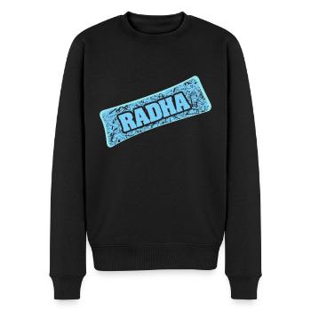 Name Radha - Men's Premium Organic Jumper - black - Front - Nico (187cm)