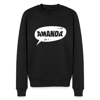 Amanda Amanda - Pull Premium bio Homme - noir - Devant - Nico (187cm)