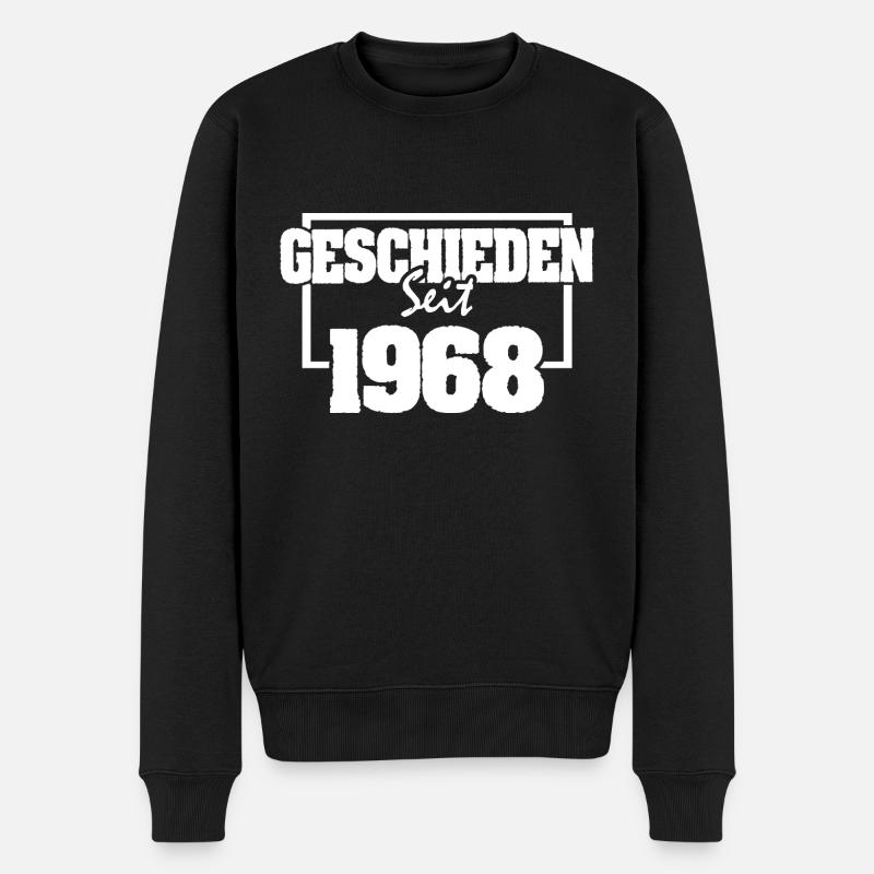1968 - Männer Premium Bio Pullover - Schwarz