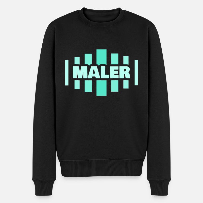 Maler - Männer Premium Bio Pullover - Schwarz