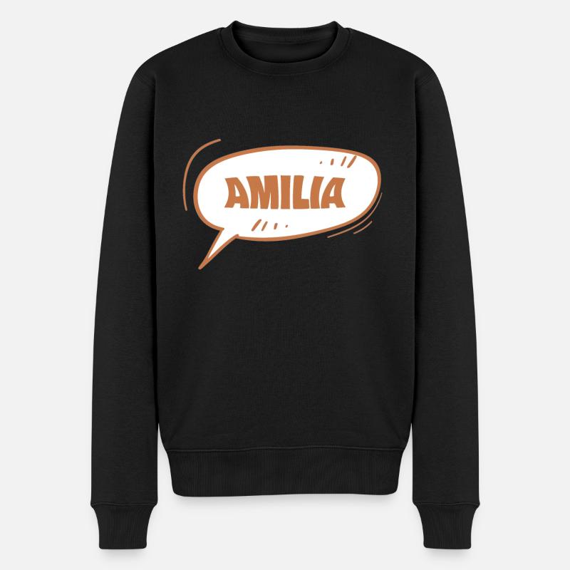 Amilia dans le rôle d’Amilia - Pull Premium bio Homme - noir
