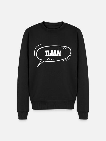 First name Ilian - Men's Premium Organic Jumper - black