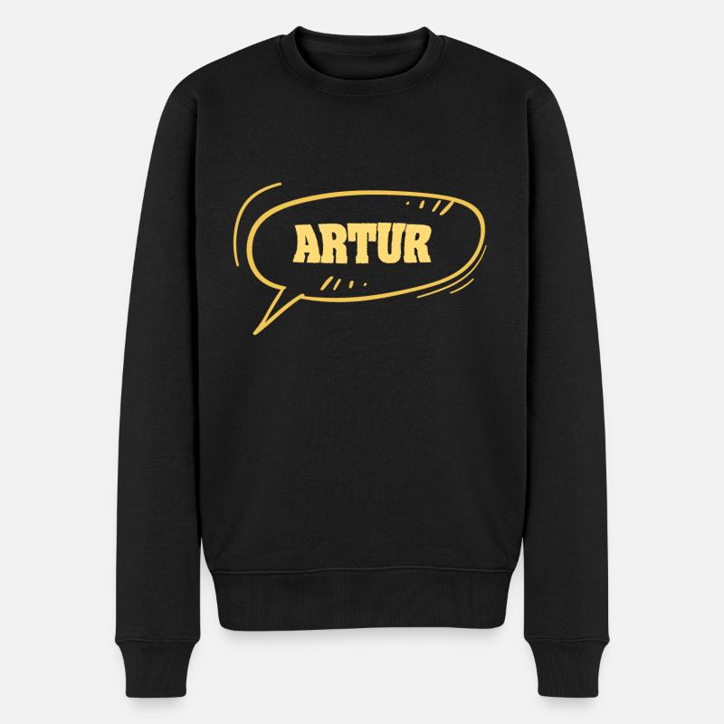 Artur als Vorname - Männer Premium Bio Pullover - Schwarz