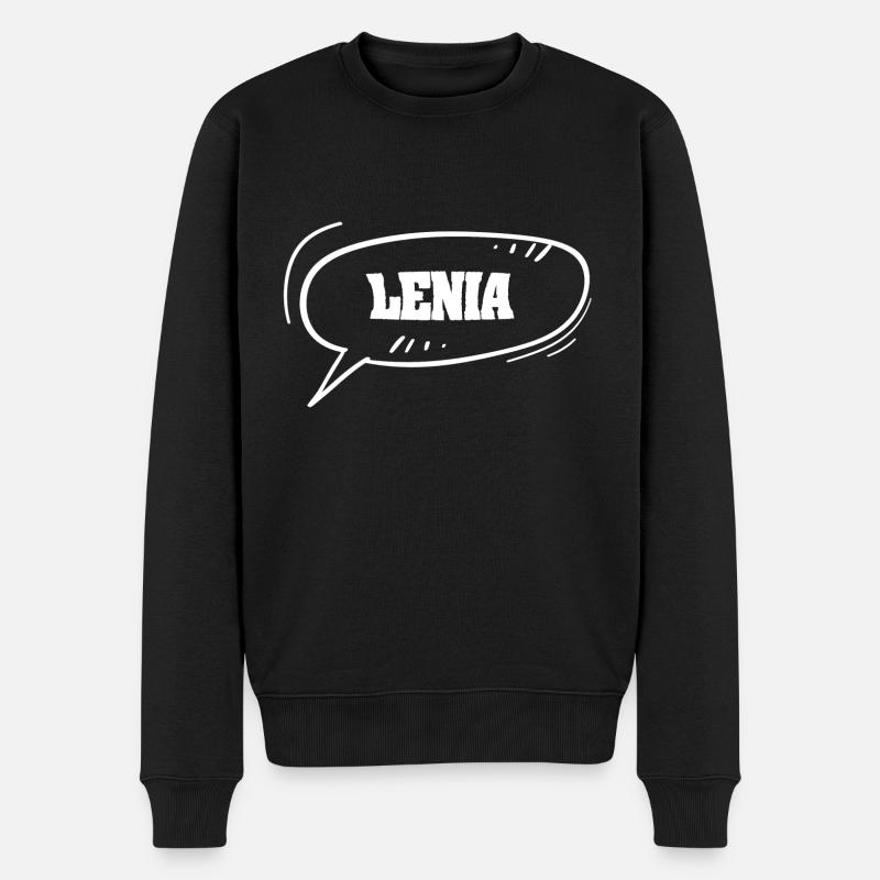 Lenia als Vorname - Männer Premium Bio Pullover - Schwarz