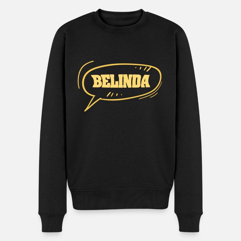 Geschenk für Belinda - Männer Premium Bio Pullover - Schwarz