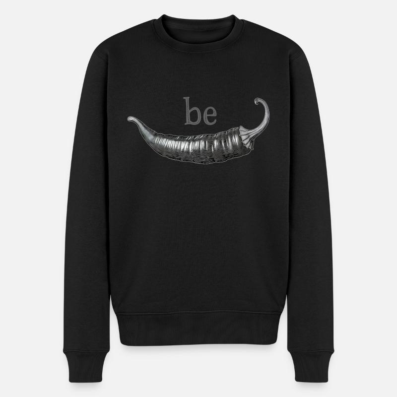 be Chilli - Männer Premium Bio Pullover - Schwarz