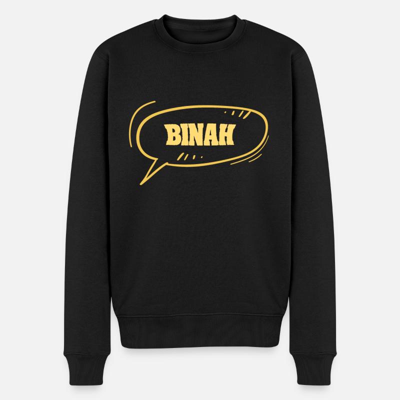 Prénom Binah - Pull Premium bio Homme - noir