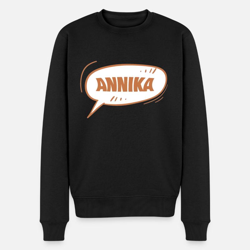 Annika - Männer Premium Bio Pullover - Schwarz