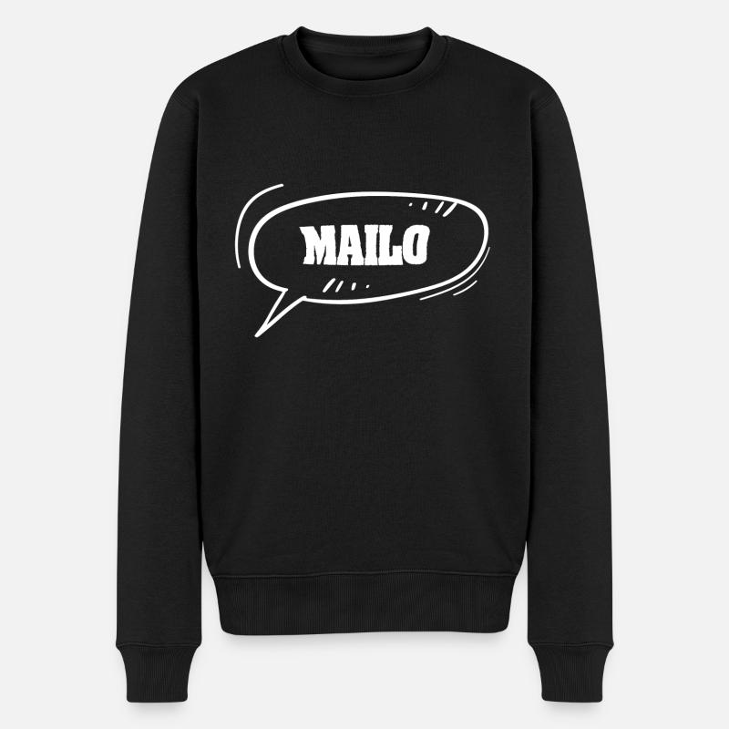 First name Mailo - Men's Premium Organic Jumper - black