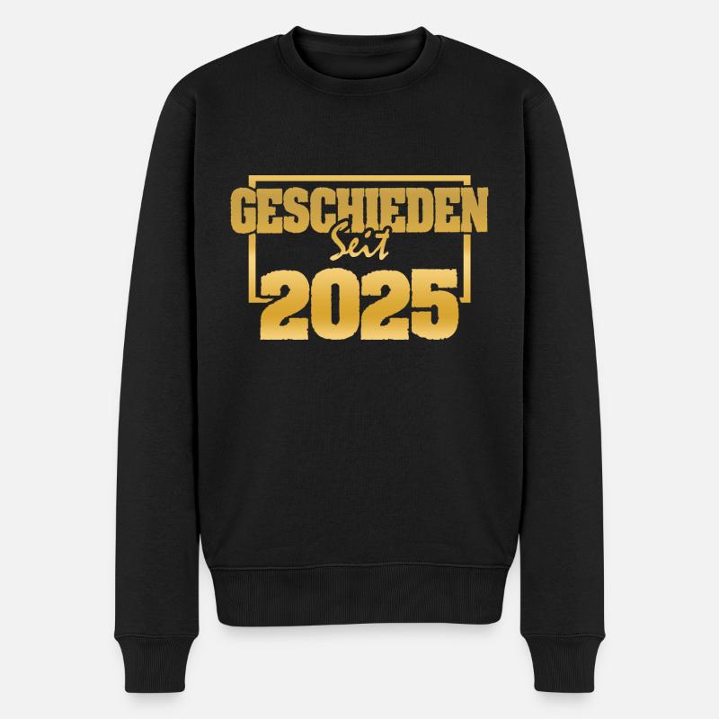 2025 - Männer Premium Bio Pullover - Schwarz