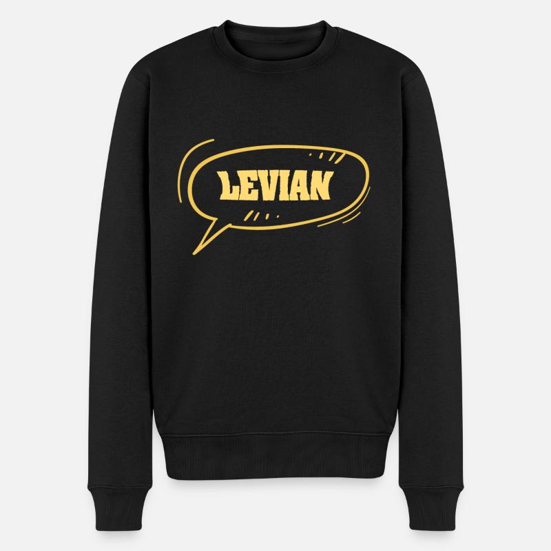 Prénom Levian - Pull Premium bio Homme - noir