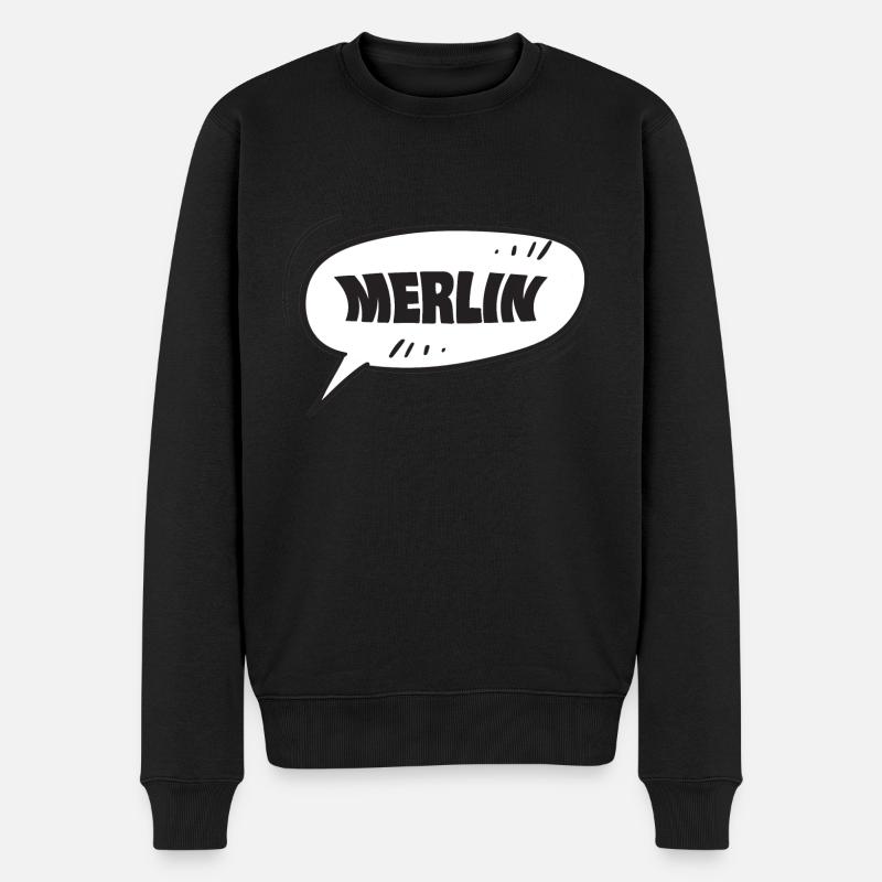 Merlin Merlin - Pull Premium bio Homme - noir