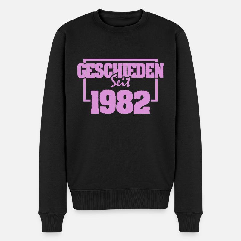 Geschieden 1982 - Männer Premium Bio Pullover - Schwarz