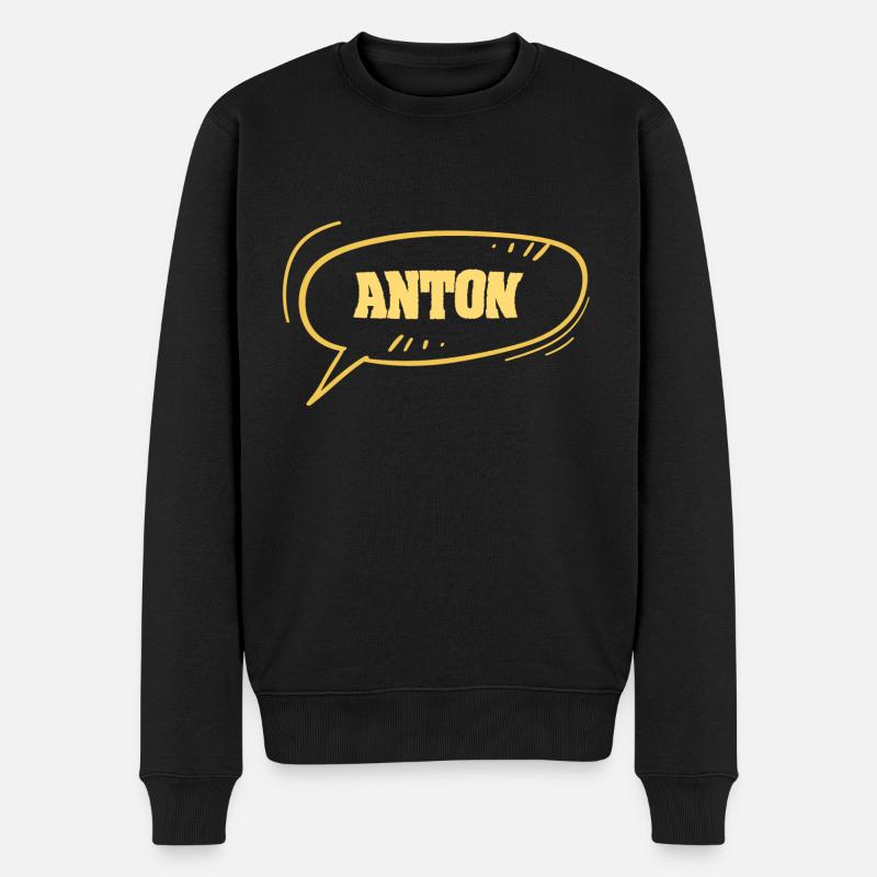 Prénom Anton - Pull Premium bio Homme - noir