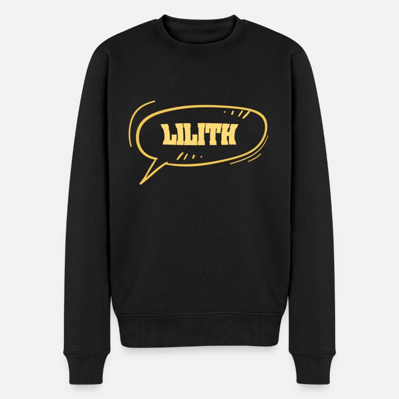 Lilith - Männer Premium Bio Pullover - Schwarz