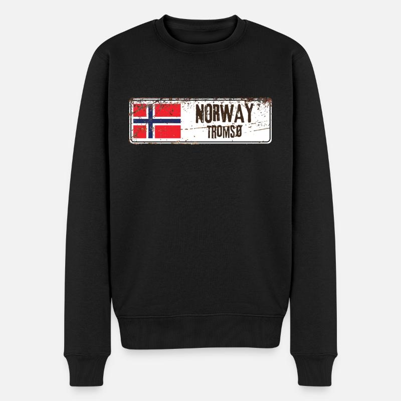 Tromsø, Norwegen - Männer Premium Bio Pullover - Schwarz