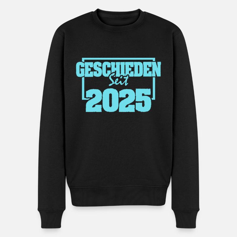 Single 2025 - Männer Premium Bio Pullover - Schwarz