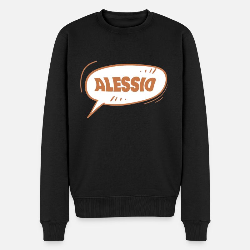 Alessio - Männer Premium Bio Pullover - Schwarz